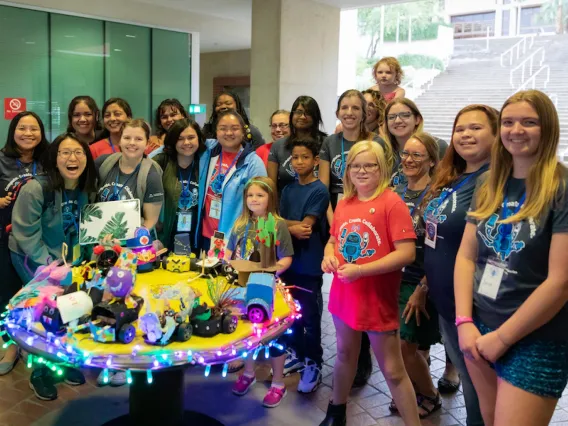 Group photo at women's hackathon