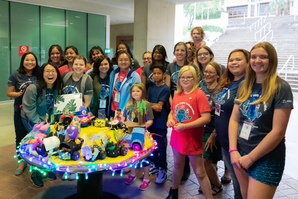 Group photo at women's hackathon